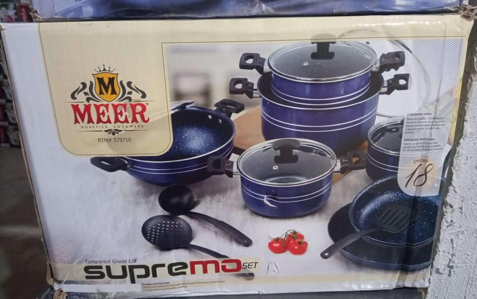 MEER Non-Stick Cookware Tampered Glass Lid Supremo Set