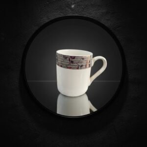 Premium White Golden Ceramic Mug Set